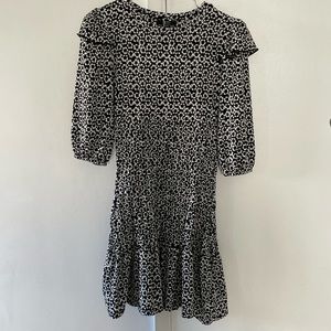 Bershka Floral Shirred Dress